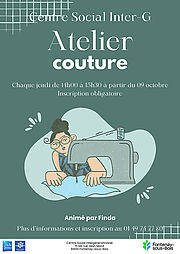 Atelier couture Agrandir l'image, .JPG 119 KB (fenêtre modale)