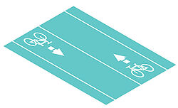 18- Signalétique cyclable avenue du Président Roosevelt - Agrandir l'image, .JPG 40 KB (fenêtre modale)